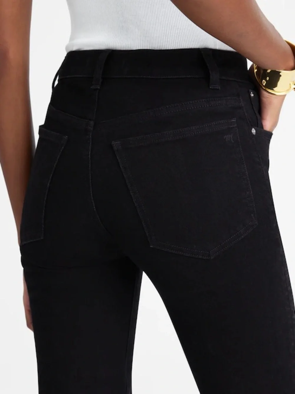 Madewell The Longline Straight Jean black Size 33 NWT